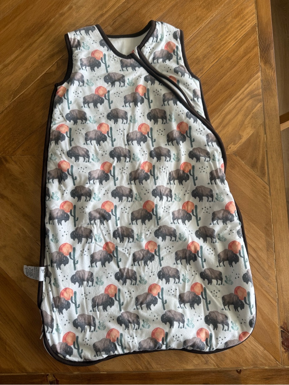 COPPER PEARL - Kids Buffalo Print Sleep Sack - Brown & Orange